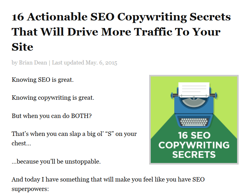 Blog - SEO Copywriting Post